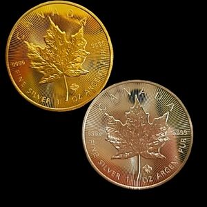 Silver & Gold 2023 Elizabeth ll Canada Maple Leaf Collector's Coins